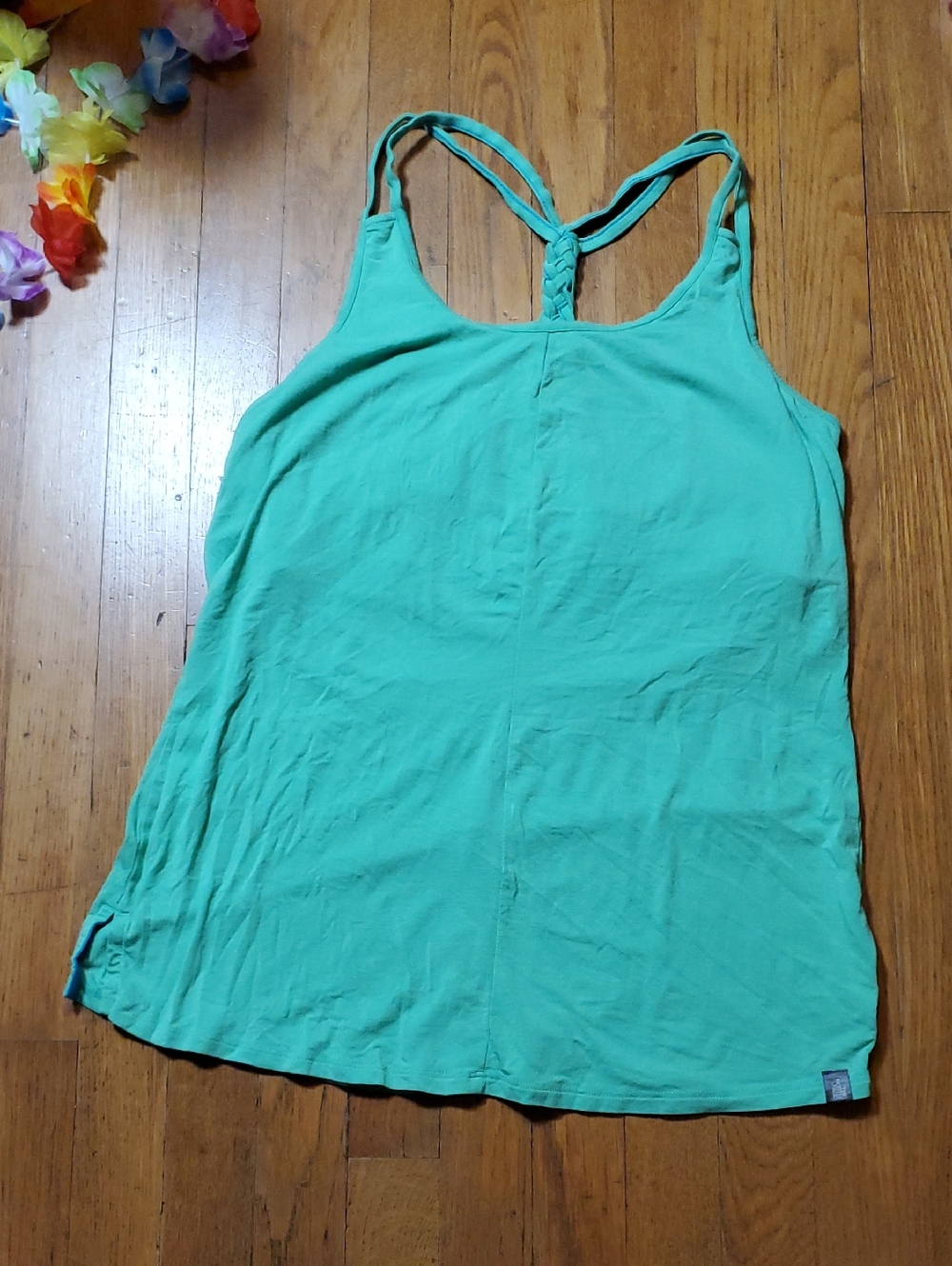 The North Face Green Braided-Racerback Tank